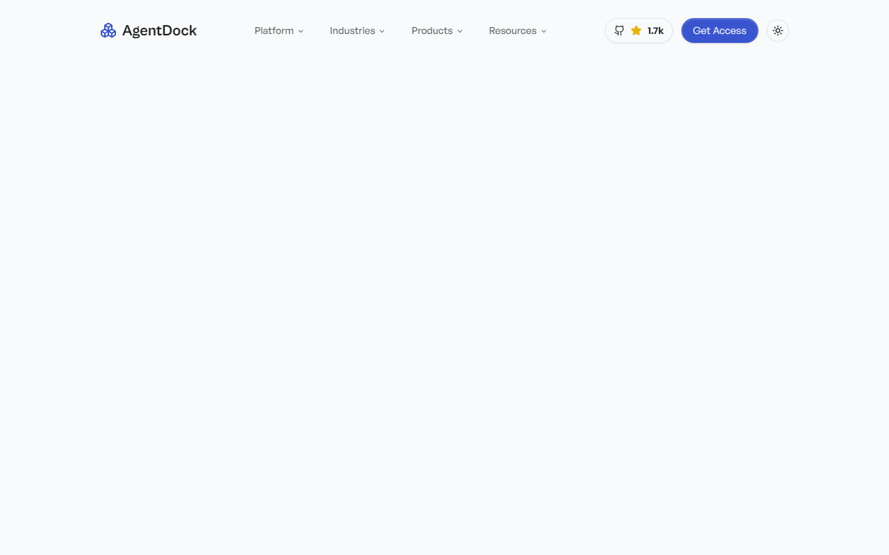 AgentDock 界面截图