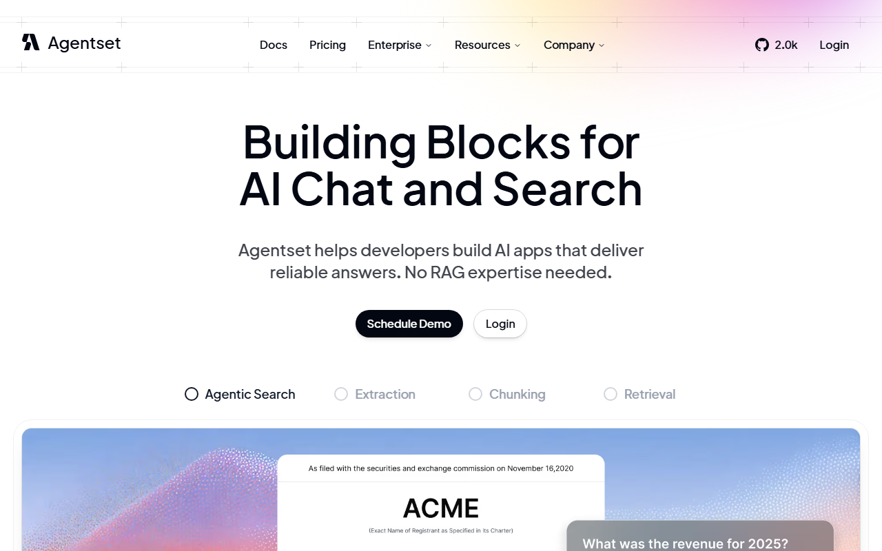 Agentset 界面截图