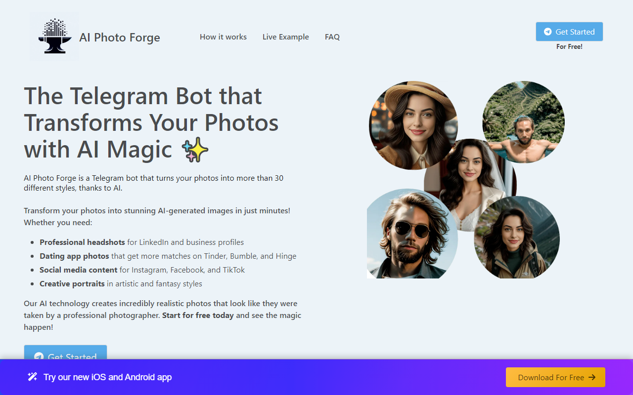 AI Photo Forge 界面截图