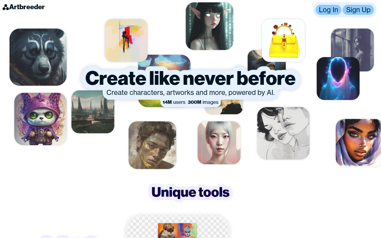 Artbreeder 界面截图