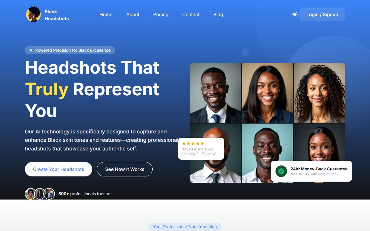 Black Headshots 界面截图