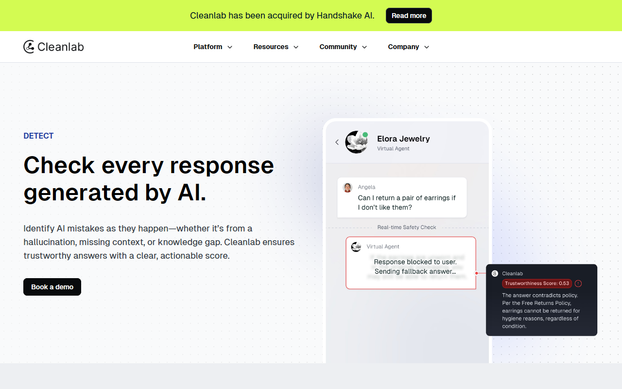 Cleanlab 界面截图