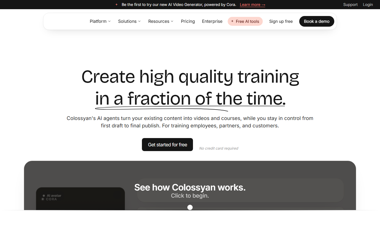 Colossyan 界面截图