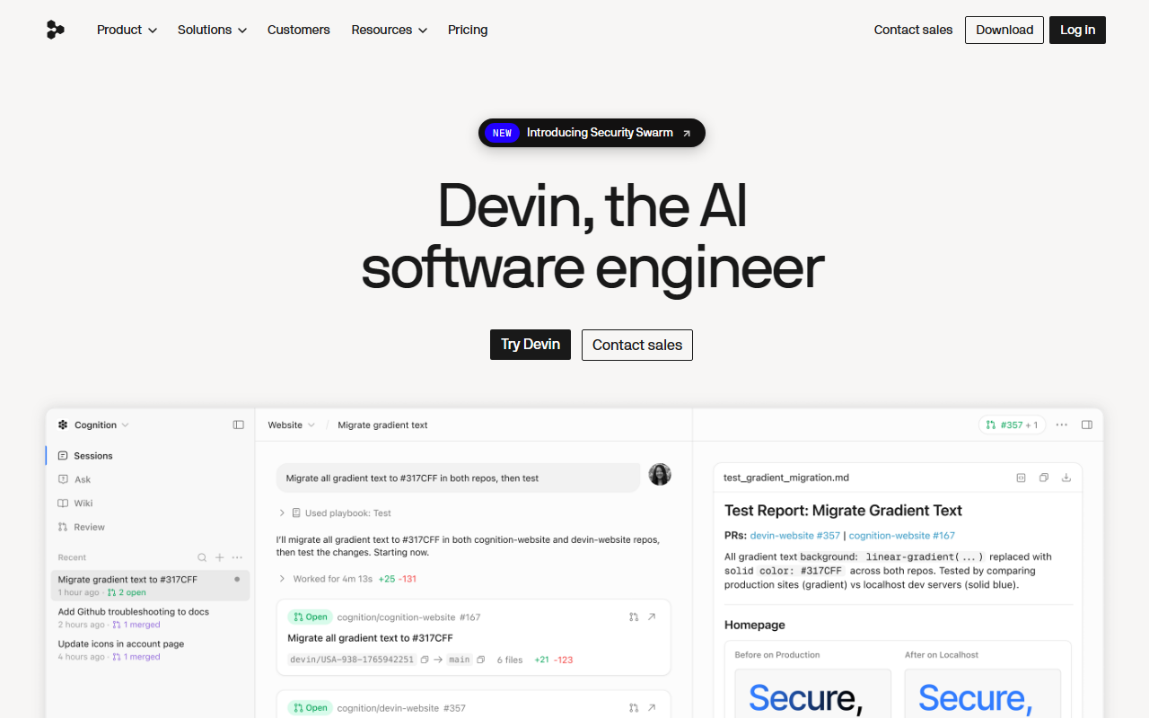 Devin 界面截图