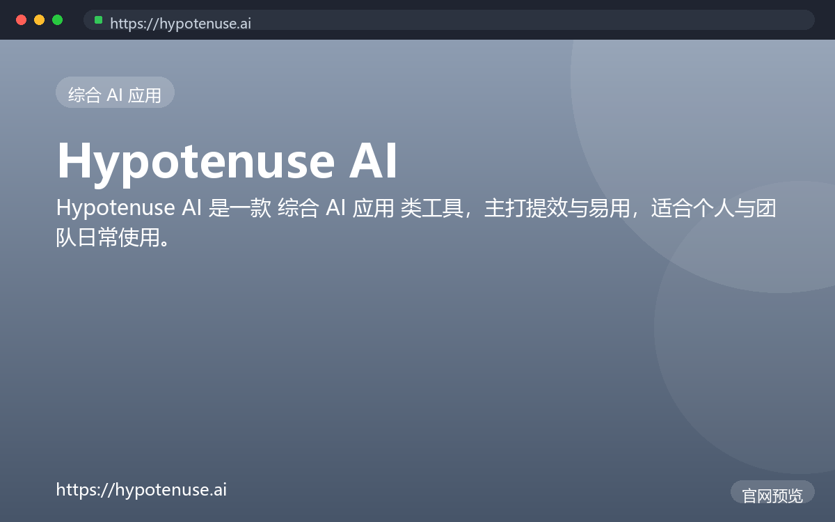 Hypotenuse AI 界面截图
