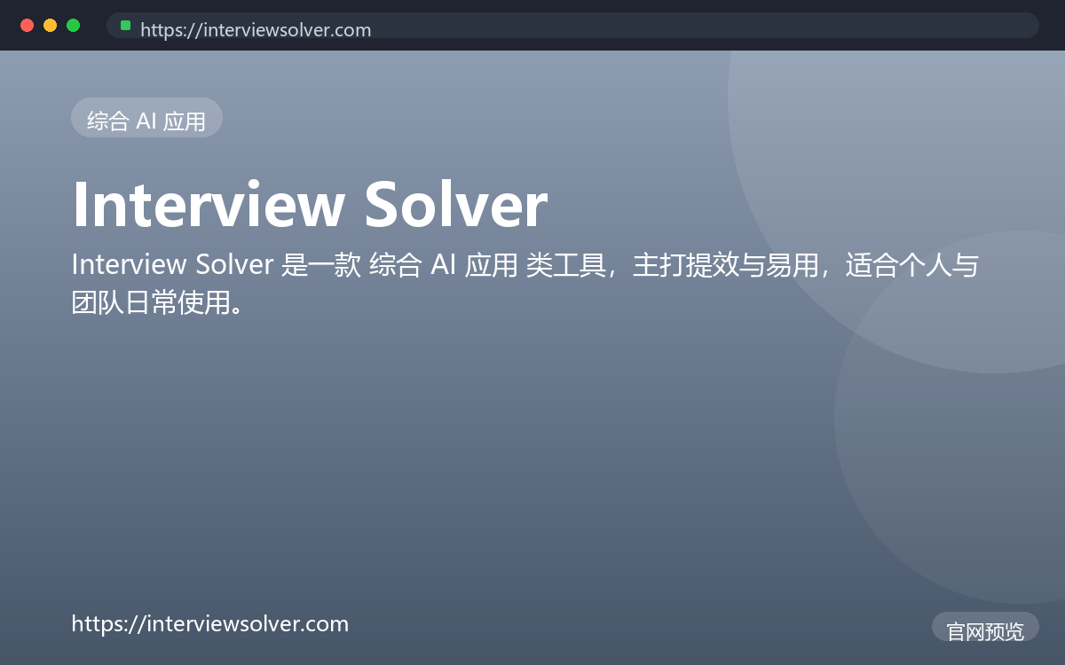 Interview Solver 界面截图