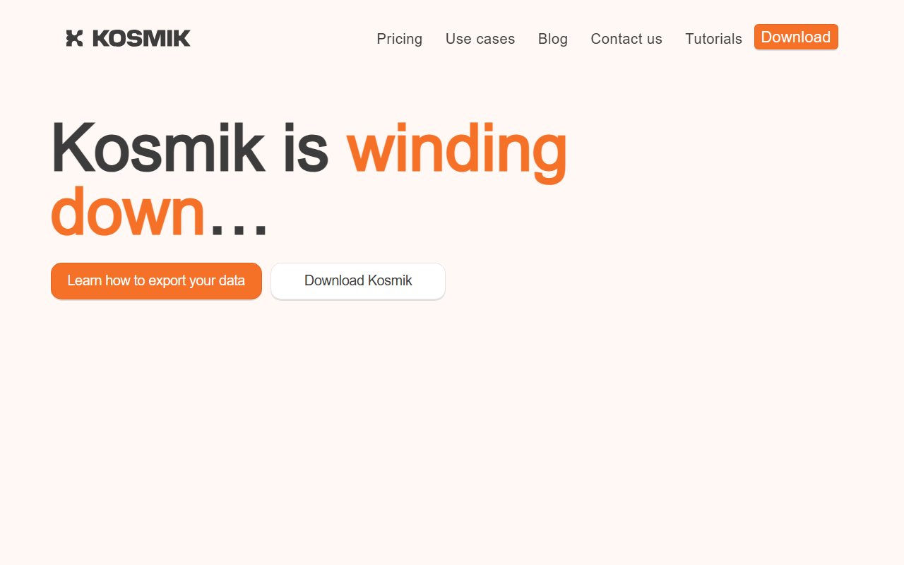 Kosmik 界面截图
