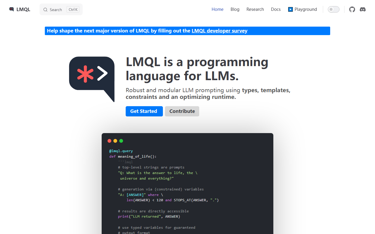 LMQL 界面截图