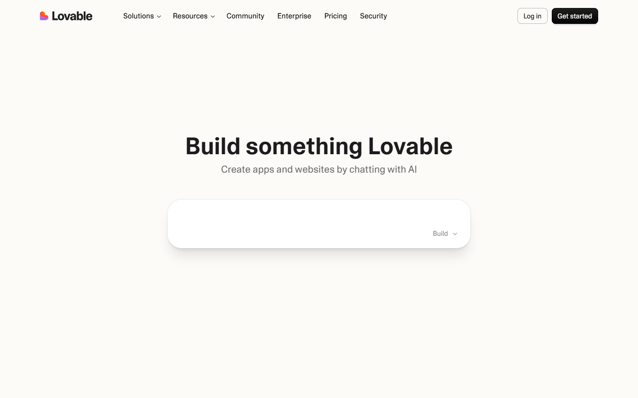 Lovable 界面截图