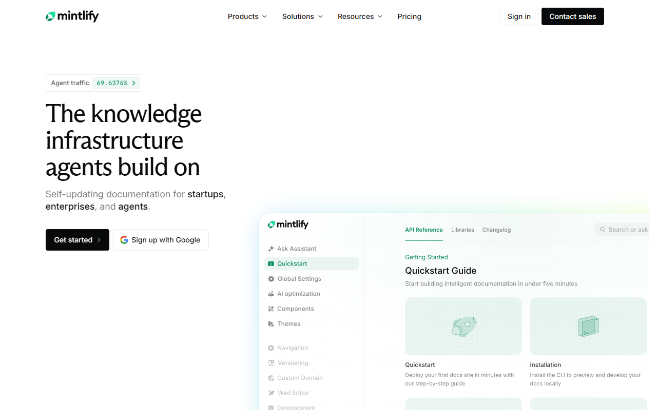 Mintlify 界面截图