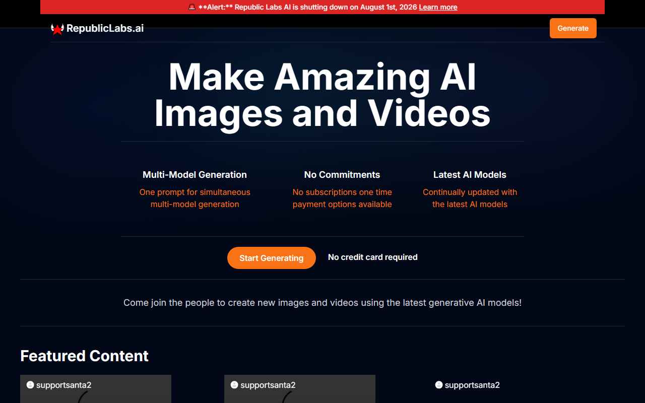 RepublicLabs.AI 界面截图