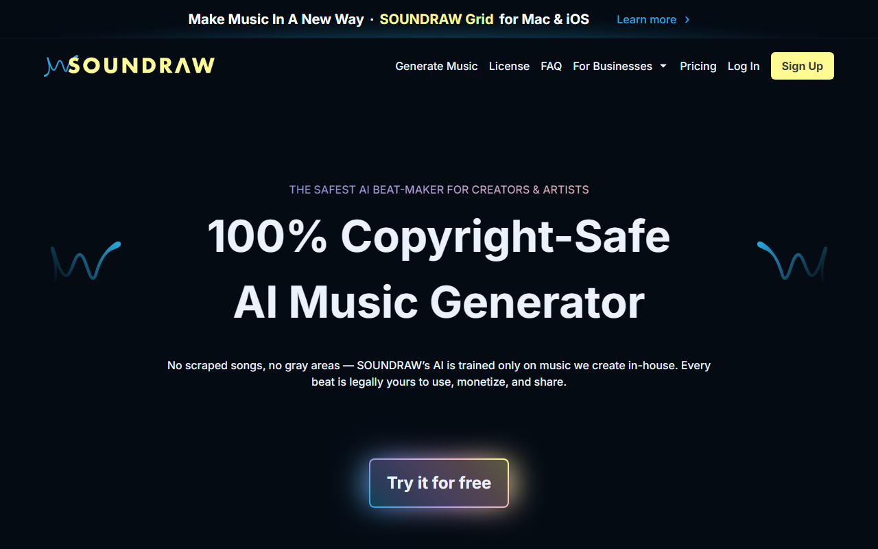 Soundraw 界面截图